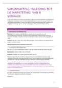 Samenvatting Inleiding tot de Marketing B Verhage