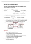 Financial History and Intermediation: Part 1 Midterm October Financial Intermediation