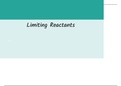 Limiting Reactants Notes