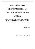 LOS NÚCLEOS CRISTIANOS EN LA ALTA Y PLENA EDAD MEDIA. SOCIEDAD-ECONOMIA