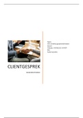 Clientgesprek - Cijfer 8