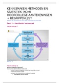 Aantekeningen en Begrippenlijst Kennismaking met Onderzoeksmethoden en Statistiek (KOM) 