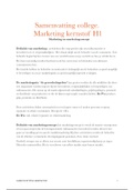 Marketing Kernstof samenvatting