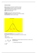 Statistics summary (Operations Design)