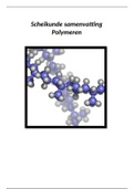 Scheikunde samenvatting  polymeren 