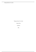 Strayer University, Washington > HUM 106 : Dialogue Between Two Artists Dialogue between Two Artists - Dialogue Study Guide (New) Already Graded A.