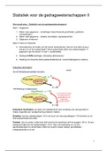 Samenvatting Statistiek voor de gedragswetenschappen 2 2017