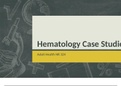 Chamberlain College of Nursing : NR 324 - Adult Health I -  Hematology Case Studies Presentations. Already Graded A. (Exam 2)