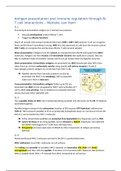 Advanced Immunology Janeway test 5) Antigen presentation and immune regulation through B T cell interactions