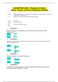 G150/PHA1500 - Module 02 Quiz:  Bone Tissue and the Skeletal System - 2019/20. Attempt Score 20/20.