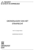 Grondslagen van het (straf)recht 2018-2019