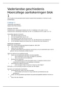 Aantekeningen Hoorcollege 1, 3-5, Vaderlandse geschiedenis