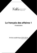 Vocabulaire Frans KMO1