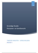 Samenvatting Personen- en Familierecht (grondige studie)