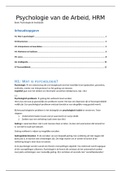 Samenvatting Psychologie de hoofdzaak, HRM arbeidspsychologie