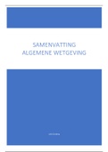 Samenvatting algemene wetgeving 