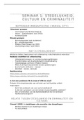 Seminars Stedelijkheid, cultuur & criminaliteit 