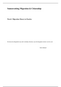 Samenvatting Migration & Citizenship week 1