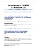 Vermogensrecht Examenmatrijs