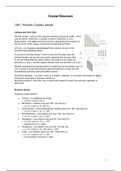 Summary Crystal Structure