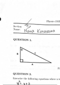 Physics 152 Laboratory Weekly Quiz 2-11