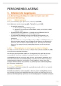 Samenvatting personenbelasting 1 accountancy-fiscaliteit 