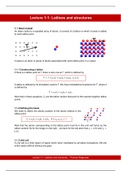 Condensed matter (3CGX0) - Complete overview