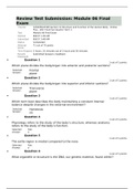 G150/PHA1500 Section 11 Structure and Function of the Human Body – Online Plus – 2019 Winter Quarter Term 1 Module 06 Final Exam 2022/2023  Which plane divides the body/organ into anterior and posterior sections? Which plane divides the body/organ into su