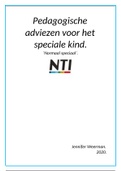 Pedagogische adviezen voor het speciale kind beoordeeld met een 8