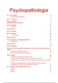 Samenvatting psychopathologie Fontys Toegepase Psychologie leerjaar 2, geb. op hoor/werkcolleges en boek 'Psychiatrie, een inleiding'