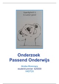 Onderzoek Passend Onderwijs (cijfer 7.7): ontwerp en uitvoering van groepsplan gedrag