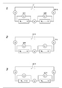Oefenopdrachten elektrische schakelingen Natuurkunde 3vwo
