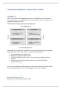 Samenvatting VHR: verandermanagement, leiderschap en HRM jaar 2, periode 2 Hanze