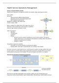 Samenvatting hoorcolleges Health Service Operations Management HCM