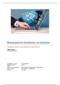 Moduleopdracht Ontwikkelen van databases NCOI Behaald cijfer: 8