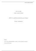 MGMT 520 Week 3 Case Analysis, John Coomer vs Kansas City Royals Baseball Corp_DeVry University, Keller Graduate School of Management