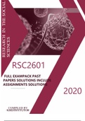  RSC26012023 FULL EXAMPACK LATEST PAST PAPERS  SOLUTIONS AND QUESTIONS COMPREHENSIVE PACK  FOR EXAM AND ASSIGNMENT PREP