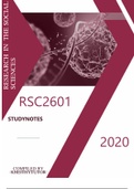 RSC2601-2021 STUDYNOTES COMPREHENSIVE EXAMPACK