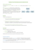 Transaction processing and Documentation