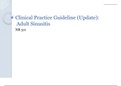 NR 511 Week 7 Clinical Practice Guideline Presentations; Adult Sinusitis, Allergic Rhinitis, Cholesterol-Hyperlipidemia & Dyslipidemia-Download to SCORE A: Chamberlain College of Nursing