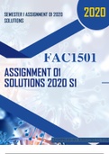 FAC1501-2020 ASSIGNMENT 01 SOLUTIONS SEMESTER 01 