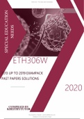 ETH306W2023 FULL EXAMPACK LATEST PAST PAPERS  SOLUTIONS AND QUESTIONS COMPREHENSIVE PACK  FOR EXAM AND ASSIGNMENT PREP