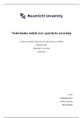 Schrijfopdracht GZW1025: Nederlandse beliefs over genetische screening