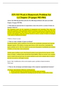 (latest 2022/2023) FIN 515 Week 6 Homework Problem Set i.e. Chapter 29 (pages 983-984)  Answer the following questions and solve the following problems in the space provided:  Chapter 29 (pages 983-984)  1. What inherent characteristic of corporations cre