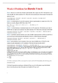 (latest 2022/2023) FIN 515 Week 4 Homework Problem Set: Bonds-1 to 6, Chapter 9 (pages 303–203)  Bonds 1 to 6:  Bonds-1. Interest on a certain issue of bonds is paid annually with a coupon rate of 8%. The bonds have a par value of $1,000. The yield to mat