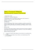 NR 533 Week 2 Touch-point Reflection:Reimbursement Issues-Chamberlain College of Nursing