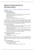 Lecture notes Fundamentals of Bioinformatics (VU)