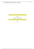 NR 505 Week 7 Assignment: Data Collection, Analysis, Evaluation, Dissemination of Results, and Conclusion, A+ Guide 2019/20.