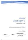 ADL2601 2020 Assignment 1 and 2 Answers