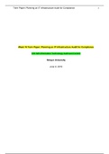 Strayer University:CIS 349 Information Technology Audit and Control/CIS 349 Week 10 Term Paper, Planning an IT Infrastructure Audit for Compliance|COMPLETED|